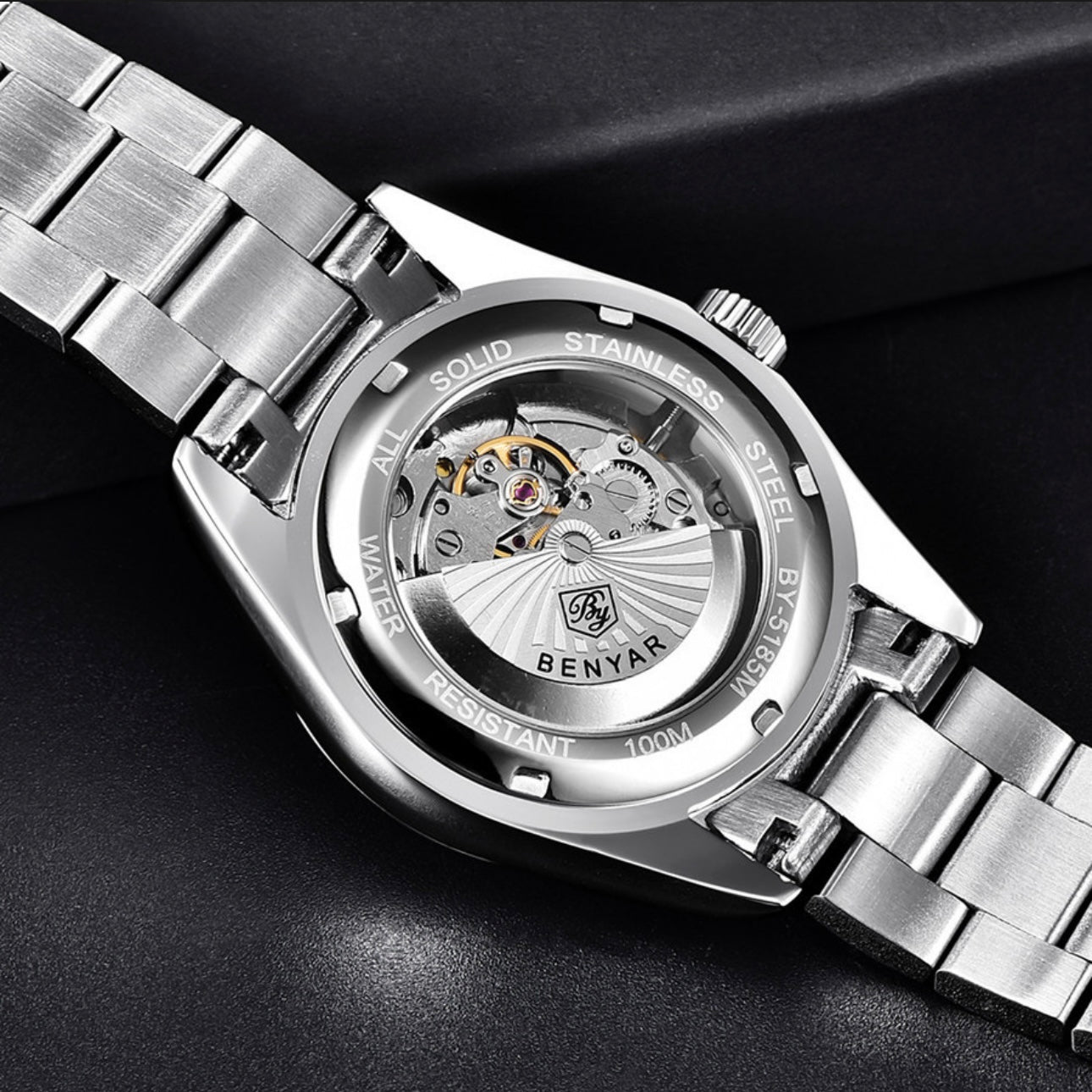 BENYAR BY-5185 men watch sky blue dial 39mm