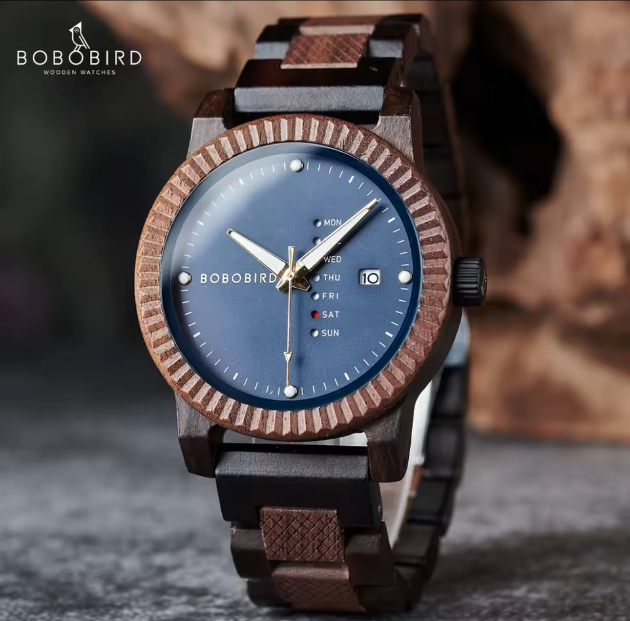 men wooden watch BOBOBIRD GT132-2