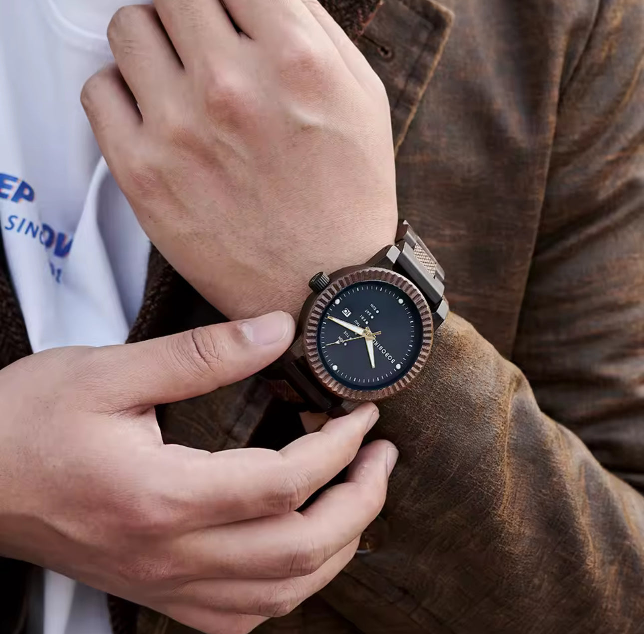 men wooden watch BOBOBIRD GT132-2